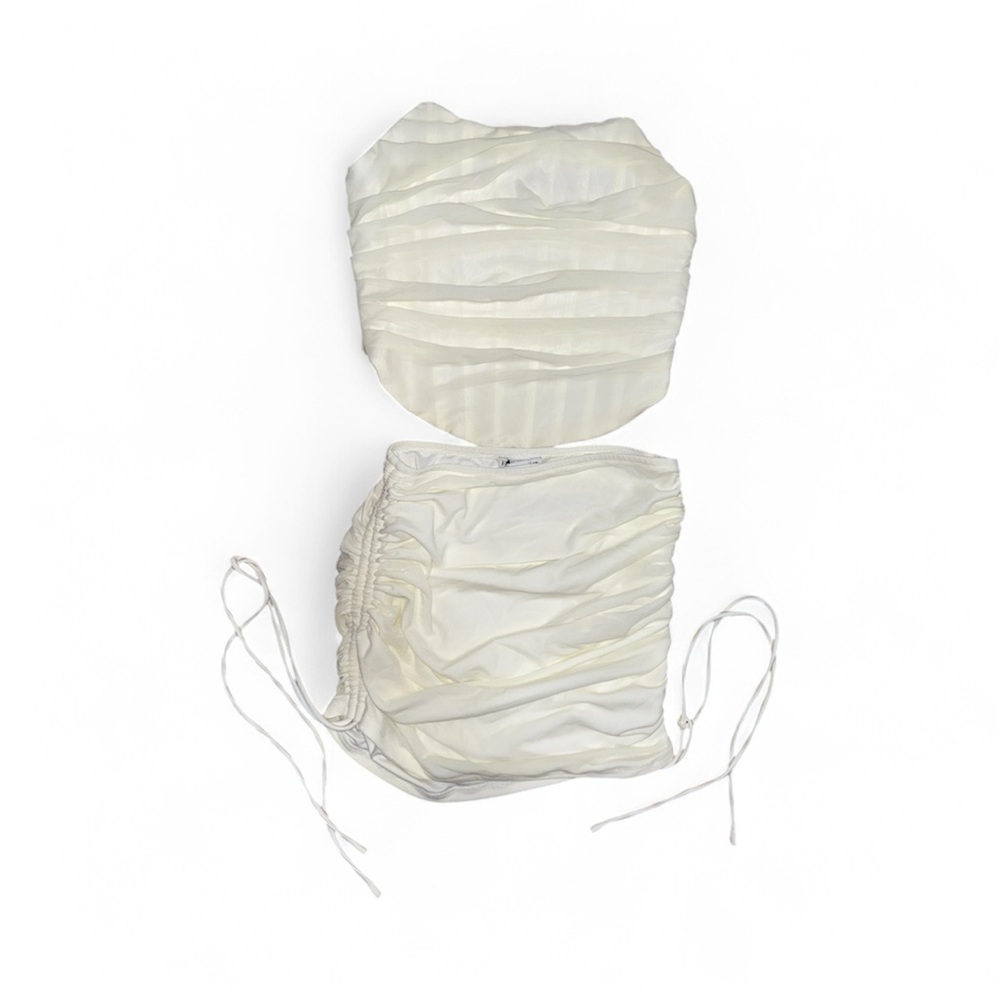 Fashion, nova white corset and skirt set